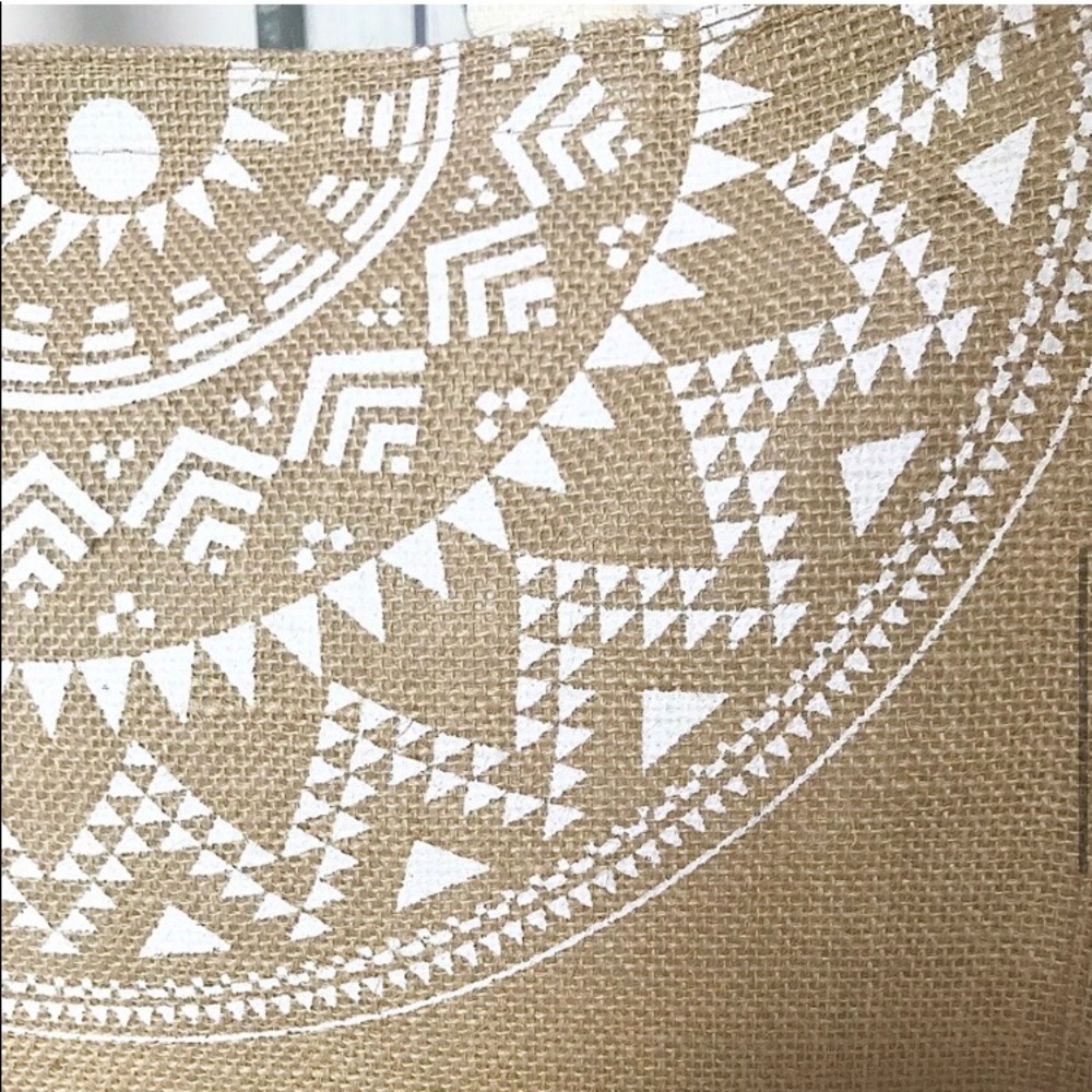 Boho Aztec jute lightweight tote bag - Picture 6 of 8